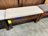 UPHOLSTERED MAPLE STORAGE BENCH 3FT