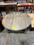WORMY MAPLE ROUND COFFEE TABLE