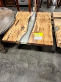 SPALTED MAPLE COFFEE TABLE W EPOXY 31X26X18