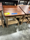 CHERRY AND MAPLE END TABLE 22X22X22 TWO TONE
