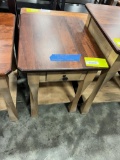 CHERRY AND MAPLE END TABLE 18X22X23 TWO TONE