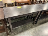 OAK SOFA TABLE 18X42X30 GUNSMOKE
