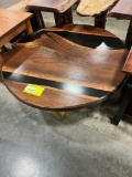 WALNUT COFFEE TABLE 46IN ROUND