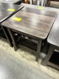 ELM END TABLE 22X22X24 DARK STREAK