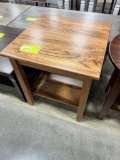 ELM END TABLE 22X22X24 FRUITWOOD