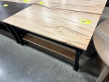 BR AND WORMY MAPLE COFFEE TABLE 22X42X19 ONYX/NATURAL