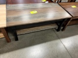 BR AND WORMY MAPLE COFFEE TABLE 22X42X19 ONYX/BELAIR