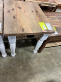 BARNWOOD END TABLE 26X20X24 ANTIQUE GRAY/WHITE PAINT