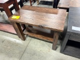 RUSTIC OAK TABLE 31X19X23