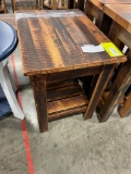 RECLAIMED OAK END TABLE 24X18X24 NATURAL