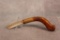 UNIQUE CUSTOM KNIFE WITH CURVED WOOD HANDLE
