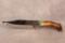 CUSTOM KNIFE BY D. LAURAINE WITH STAG AND TURQUOIS HANDLE. 15