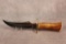 CUSTOM KNIFE WITH STAG HANDLE UNMARKED. 13.5