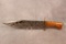 Custom Wood Handle Bowie Knife with Hand Forged Blade, 15