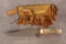 RDS Custom Bowie Knife, Stag Handle, Leather Sheath, 15.5