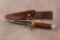 RBH Custom dagger with leather sheath 11.5