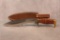 Custom knife with leather sheath 15.75