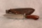 RDS Custom Knife. Wood handle and leather sheath 12