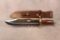 RBH Custom Bowie with leather sheath 16