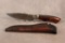 RDS Custom Knife with Damascus blade and sheath 14