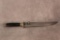 Custom Knife with metal sheath. marked T.G. 12