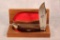 Case XX Wood Handle Buffalo Knife w/Blade Etch, Wooden Box