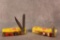 Two Kissing Crane knives, Merry Christmas & Halloween