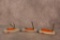 3- 2018 CASE XX PERSIMMON ORANGE. TONY BOSE TEARDROP, TINY TOOTHPICK, TINY TRAPPER