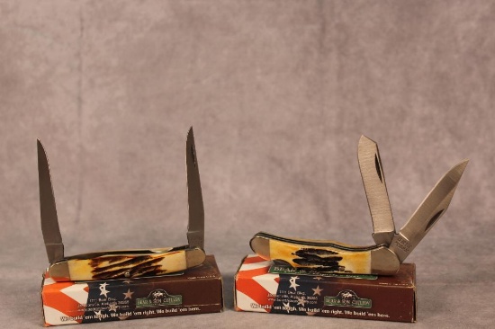 2- BEAR AND SONS INDIA STAG KNIVES