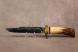 CUSTOM KNIFE BY RG KENDALL STAG HANDLE 10.5