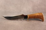 CUSTOM KNIFE STAG HANDLE UNKNOWN MAKER 14