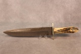 CUSTOM KNIFE FROM HARBUCK WITH DAMASCUS BLADE AND STAG HANDLE 15