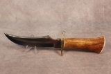 CUSTOM KNIFE WITH STAG HANDLE UNMARKED. 13.5