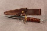 RBH Custom dagger with leather sheath 11.5
