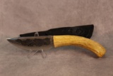 Lukus Custom knife with stag handle 9.5