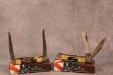 2- BEAR AND SONS INDIA STAG KNIVES