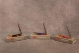 Three Case XX Tiny Toothpicks, Brown Synthetic, Raspberry Bone, Ultra Violet Bone