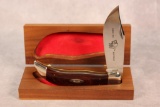 Case XX Wood Handle Buffalo Knife w/Blade Etch, Wooden Box