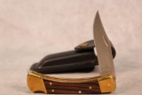 BUCK 110 FOLDING HUNTER WITH SHEATH AND BLADE ETCH SIGNATURE