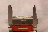 1997 REMINGTON R4468 BULLET KNIFE WOOD HANDLES