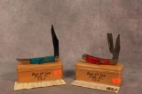 2 BEAR AND SONS KNIVES. TOOTHPICK AND RAZOR