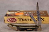 2006 CASE XX TINY TOOTHPICK 2-BLADE BONE WITH BLADE ETCH