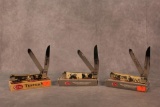 3- CASE XX TRAPPER WITH SCRIMSHAWED HANDLED
