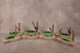 Eight Case XX Clover Bone Sawcut Jig Bone Knives, Very Nice Lot!