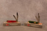 Two Case XX Mini Coke Bottles, 1981 Appaloosa Bone & 1992 'Columbus' Limited Edition