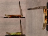 3- CASE TINY TOOTHPICKS. 2015 MIDNIGHT STAG, 1997 GREEN BONE, 2001 AMBER