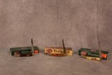 3- CASE XX TINY TOOTHPICKS. 2000 ROSEWOOD, 2002 BONE STAG, 1997 STAG