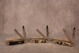 3- CASE XX TRAPPERS, 2- NATRL BONE WITH SCRIMSHAWS AND 1 2015 BLUE BONE