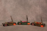 3- CASE XX TINY TOOTHPICKS. 2013 CUSTOM HANDLE, 2013 LOLLYPOP CUSTOM AND 2006 COTTON CANDY