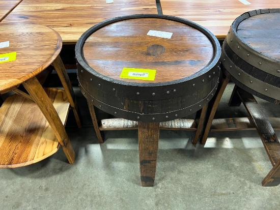 QSWO BARREL END TABLE 22X22X26